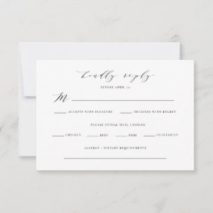 De Remerciements Réponse Correspondante Carte Mariage Repas Choix