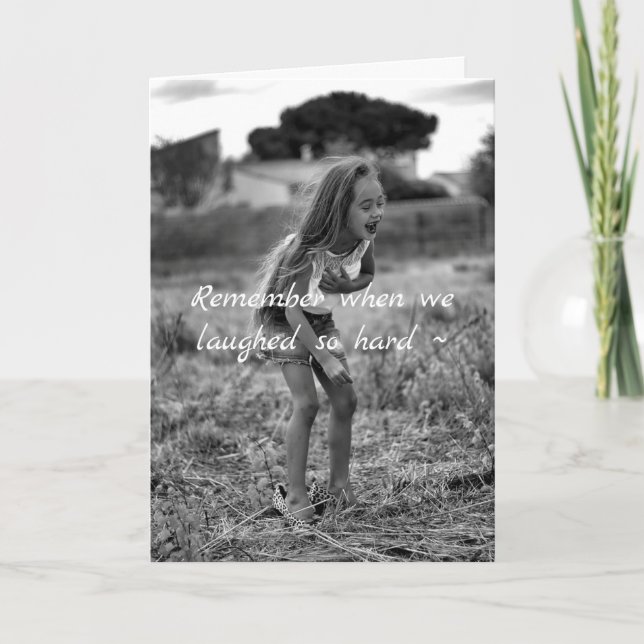 DE REMERCIEMENTS RIRE JUSQU'À CE QU'ON AIDE LA CARTE D'ANNIVERSAIRE (Devant)