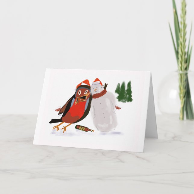 De Remerciements Robin et Friend Joyeux Noël carte (Devant)