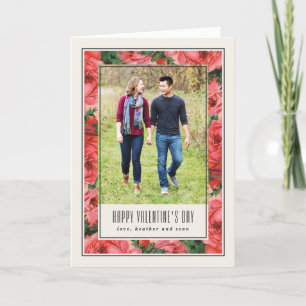 De Remerciements Rose Frame Valentine's Day Carte photo - Ivoire