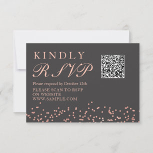 De Remerciements Rose Gold GlitterSurprise Anniversaire Carte Rsvp