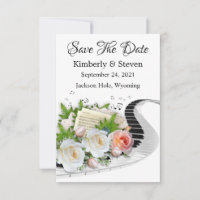 Rose Piano Music Sheet Enregistrer La Carte Date
