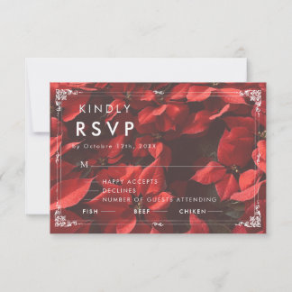 De Remerciements Rose Romantique | Carte RSVP Élégante et Florale M