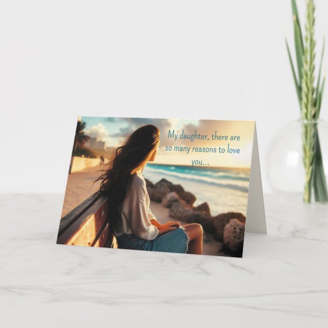 DE REMERCIEMENTS SA PROPRE FILLE CARTE D'ANNIVERSAIRE (Devant)