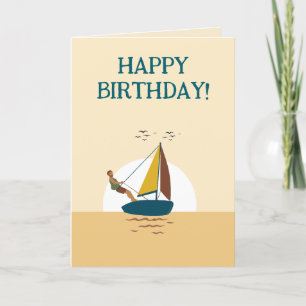 DE REMERCIEMENTS SAILING SOUHAITE CARTE D'ANNIVERSAIRE