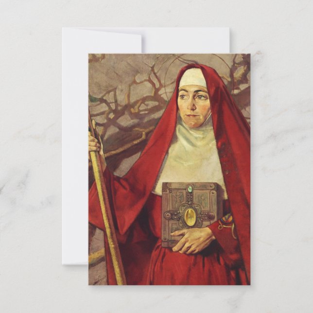 De Remerciements Sainte Brigitte d'Irlande Abbesse du Chêne Carte S (Devant)