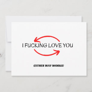 De Remerciements Salutation amusante, carte rude pour mari ou ami