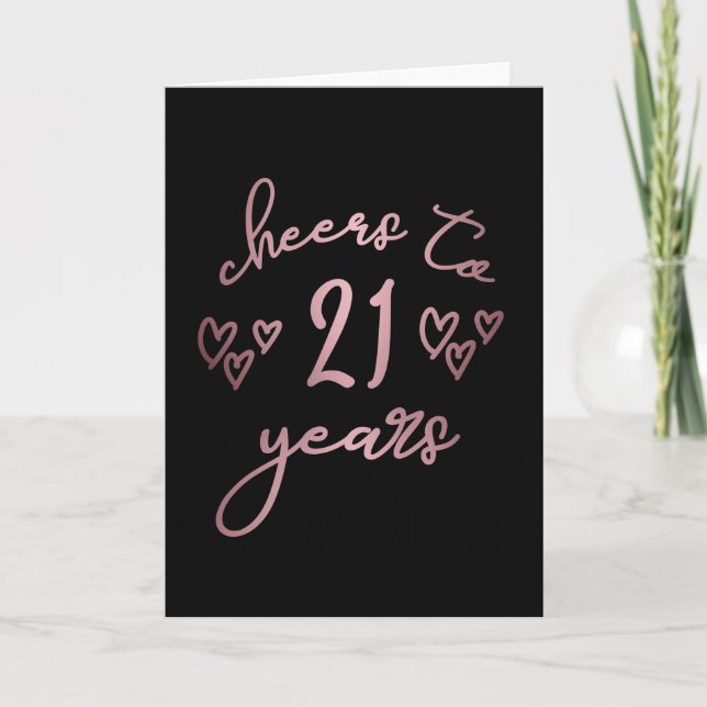 De Remerciements Salutations à 21 ans 21e anniversaire Carte (Devant)