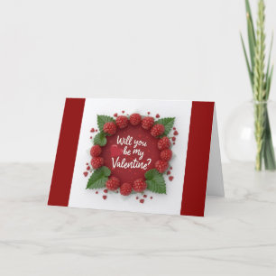 De Remerciements Seras-tu ma carte Valentine raspberry love card