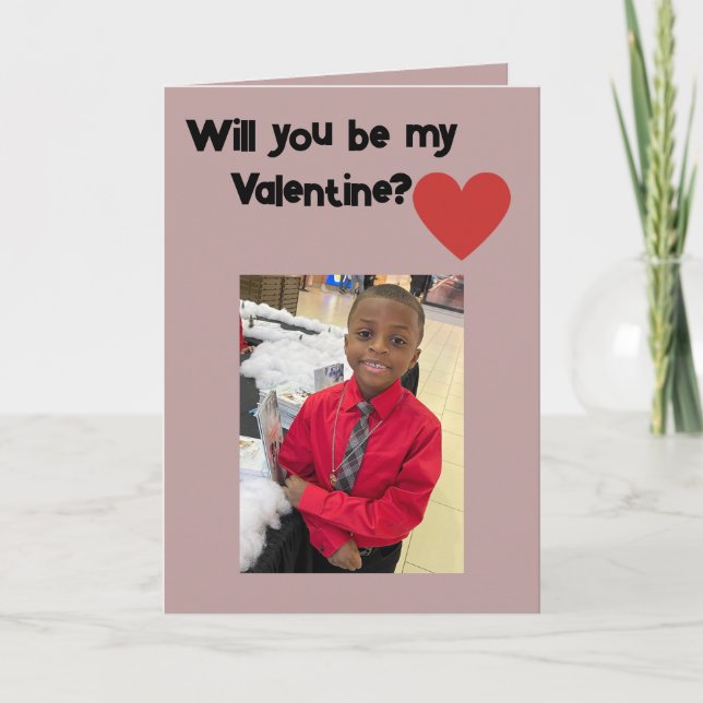 De Remerciements Serez-Vous Ma Carte Pliée Valentine ? (Devant)