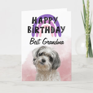 De Remerciements Shih Tzu Meilleure grand-mère Carte d'anniversaire