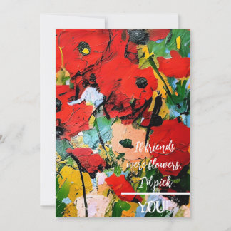 De Remerciements Si les amis étaient des fleurs... carte rouge coqu