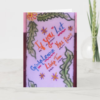 De Remerciements "Si vous laissiez des filles vous apprendre carte