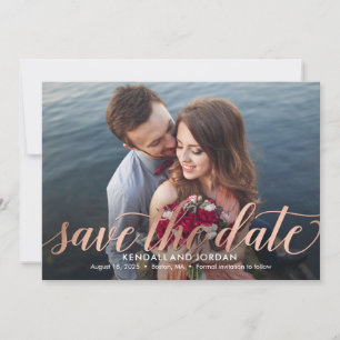 De Remerciements Simplement Romantique Enregistrer La Carte Date