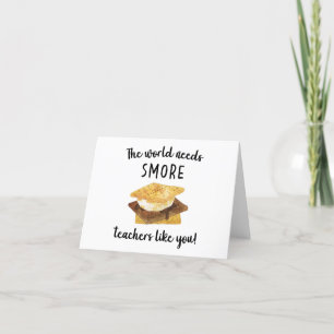 De Remerciements Smore Enseignants Comme Vous Carte