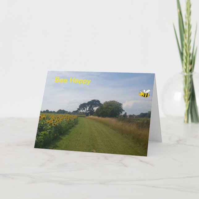 De Remerciements Soyez Heureux. Carte vide (Devant)