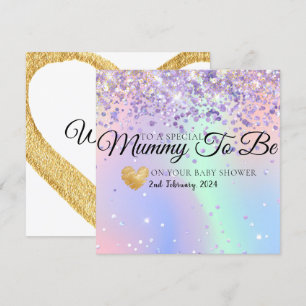 De Remerciements Sparkly Elegant Baby shower maman d'être carte