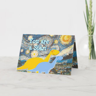 De Remerciements Starry Night Vous êtes une carte Star Dinosaures