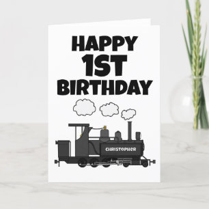 De Remerciements Steam Train Custom Nom d'âge Carte d'anniversaire