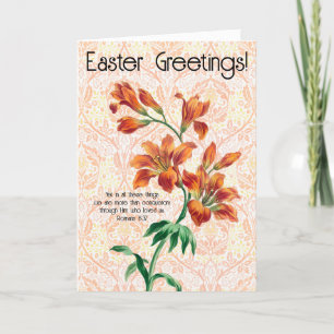 De Remerciements Style vintage Lily Flower Faith Carte Pâques
