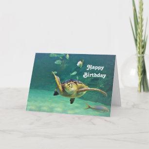 De Remerciements Tortue Sea Water Poisson Photo Carte Anniversaire