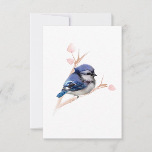 De Remerciements Toutes les occasions Blue Jay Bird Carte (Devant)