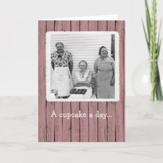 De Remerciements Un Cupcake par jour Carte d'anniversaire