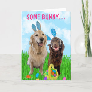De Remerciements Un Lapin Aime Que Vous Chien Pâques Carte Pliée