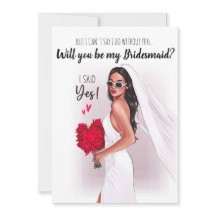 Veux-tu être ma demoiselle d'honneur ? carte