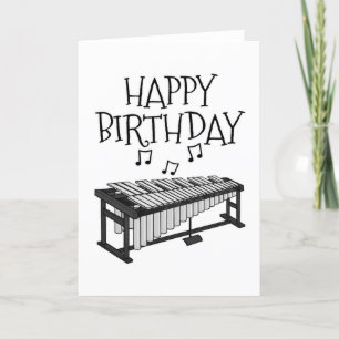 De Remerciements Vibraphone carte d'anniversaire Percussionniste Mu