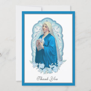 De Remerciements Vierge Marie Sympathie funéraire Carte Sainte Merc