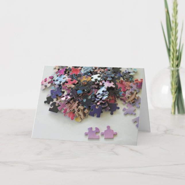 De Remerciements Vous avez manqué Puzzle pièces sur une carte (Devant)