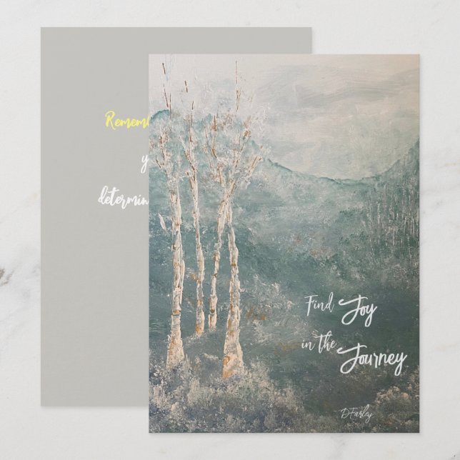 De Remerciements Voyage paisible Carte pour notes plat (Devant / Derrière)