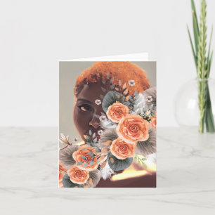 De Remerciements VulnerABLE Africaine Américaine Femme Blank Carte 