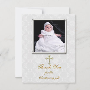 De Remerciements White Lace Carte photo religieux