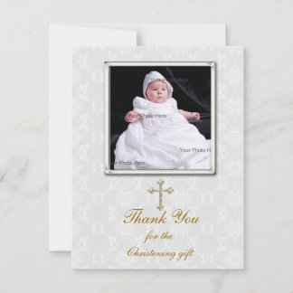 De Remerciements White Lace Carte photo religieux