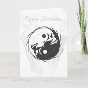 De Remerciements Yin-Yang - Carte d'anniversaire du crâne