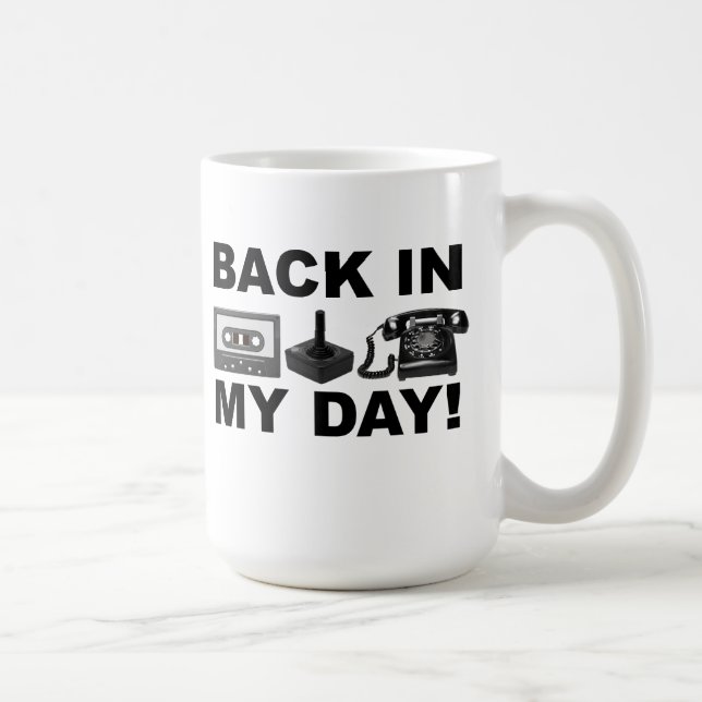 De Retour Dans Ma Journée Retro Funny Mug (Droite)