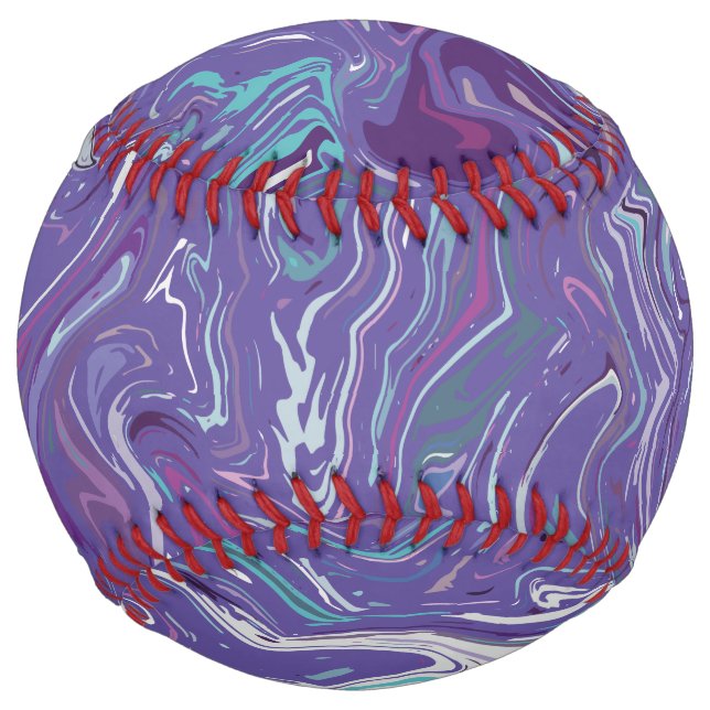 De Softball Balle violette au design authentique (Devant)