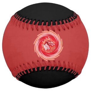 De Softball Wild Wolf Whirling balle rouge et noire