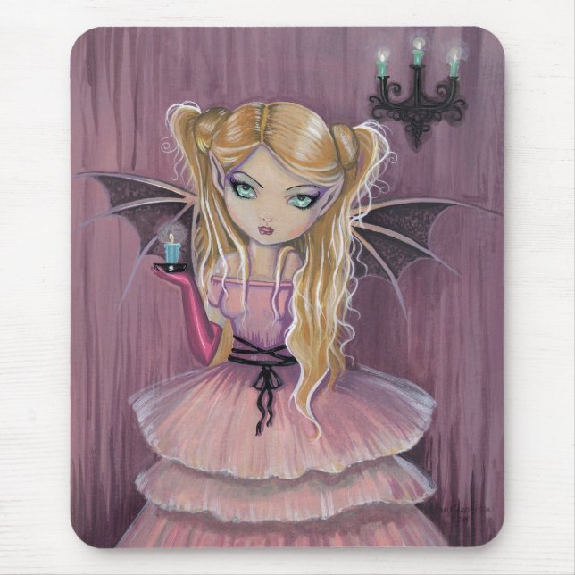 De Souris Adeline en rose petite fée vampire gothique tapis  (Devant)