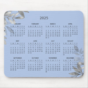 De Souris Calendrier Botanique Simple Élégant 2025   Tapis d