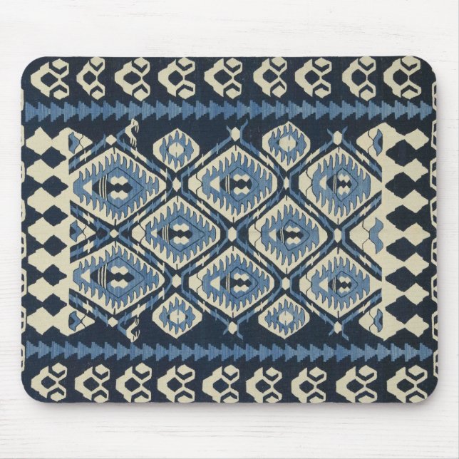 De Souris Tapis persan turc oriental bleu (Devant)