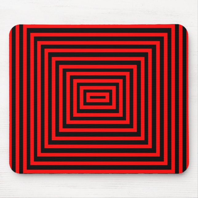 De Souris Tapis rouge et noir (Devant)