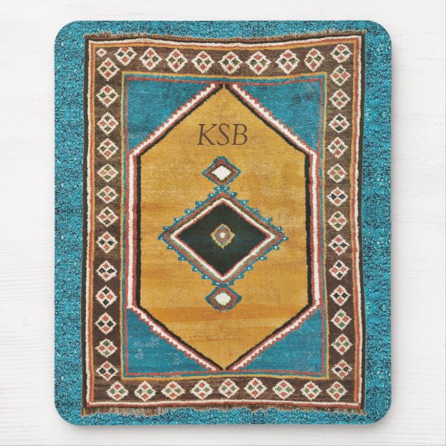 De Souris Trésor Turquoise Antique Perse Oriental Tapis (Devant)