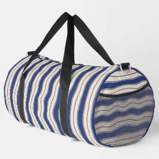 De Sport Bleu et blanc ondulé Imprimer Couper Sac à coudre