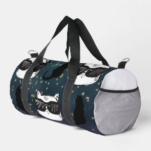 De Sport Cool bleu foncé étoilé Chats Imprimer Coupe Sac à