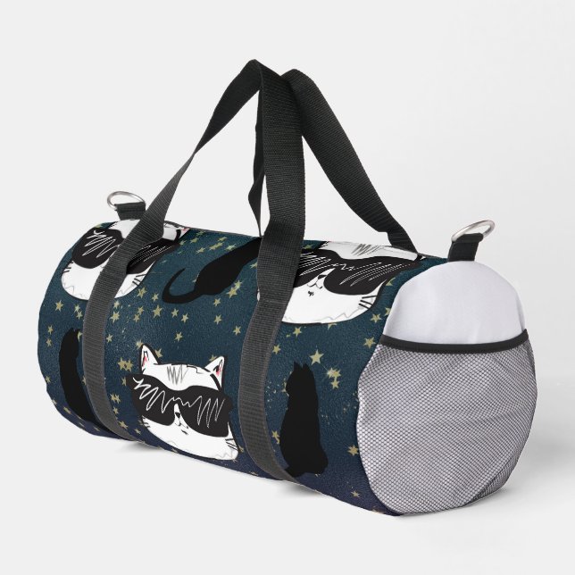 De Sport Cool bleu foncé étoilé Chats Imprimer Coupe Sac à  (Coin droit)