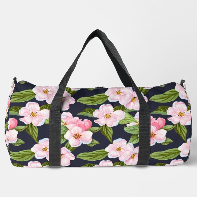 De Sport Gros sac Duffé en fleurs roses (Recto)