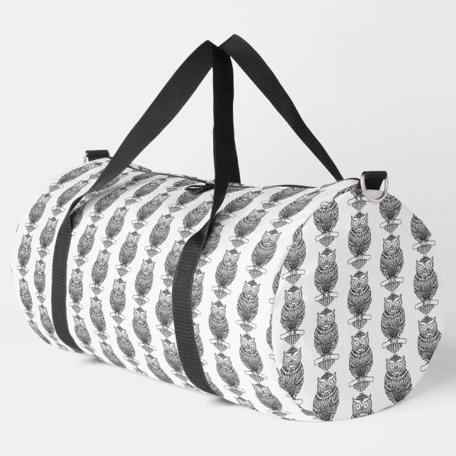 De Sport Hibou (blanc) - Sac marin (Coin gauche)